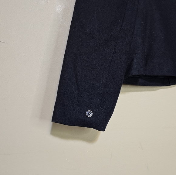 David Benjamin Wool Blazer Jacket Women's Size 13/14 Short Navy Blue Classic - Picture 10 of 11